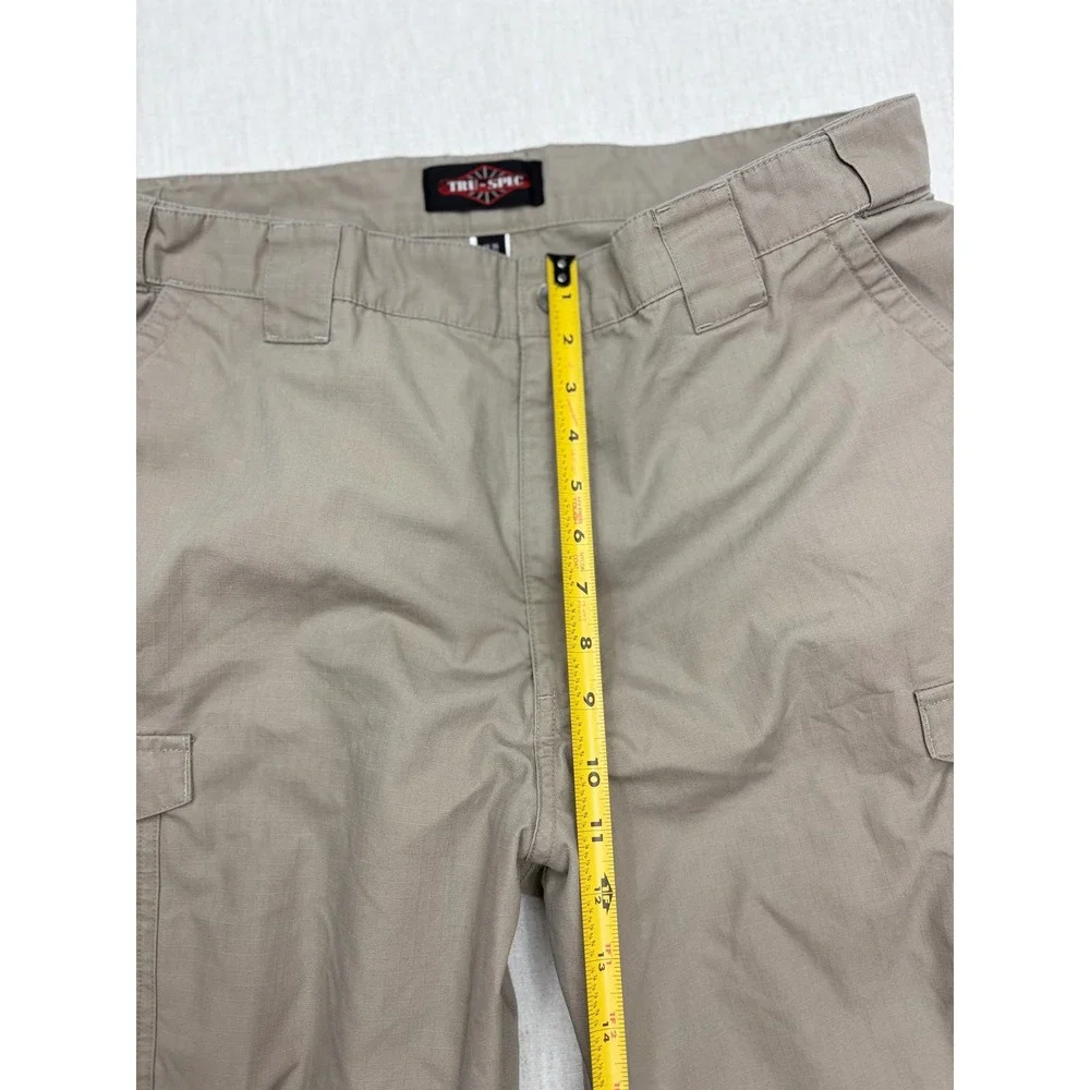 3x Tru-Spec 24-7 Series Mens Khaki Tan Ripstop Tactical Cargo Pants Size 36x30